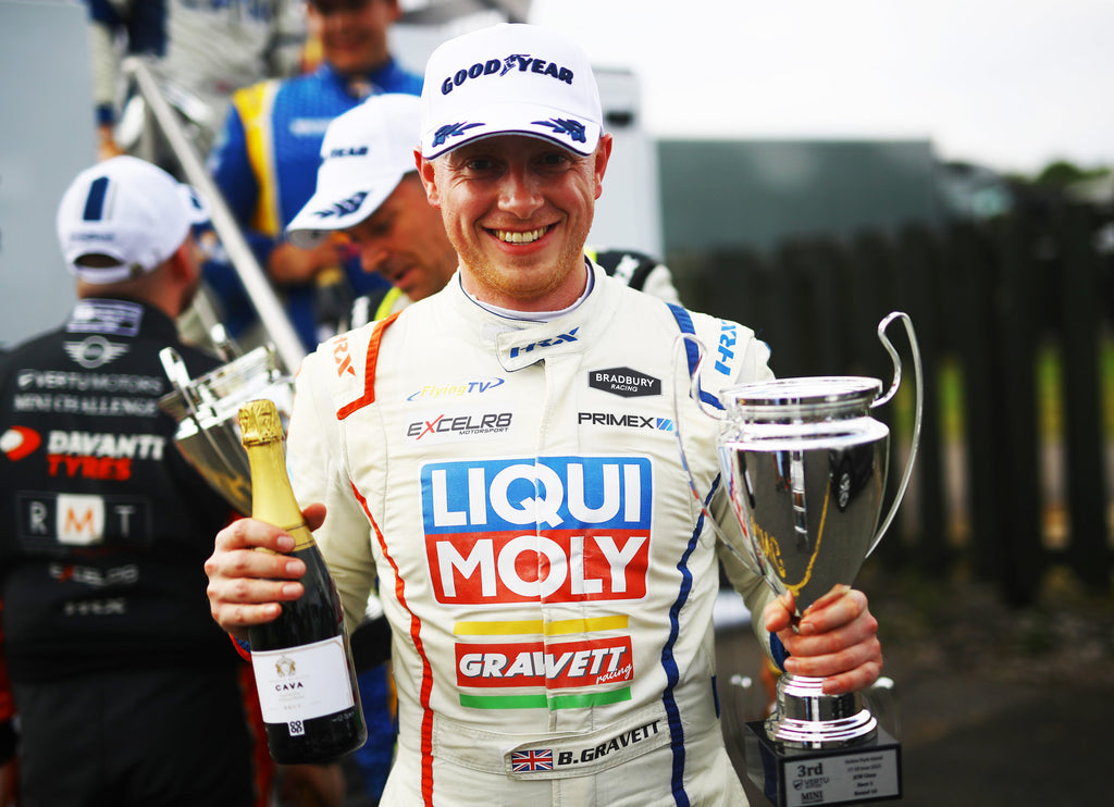 Bradley Gravett Celebrates Oulton Park Podium